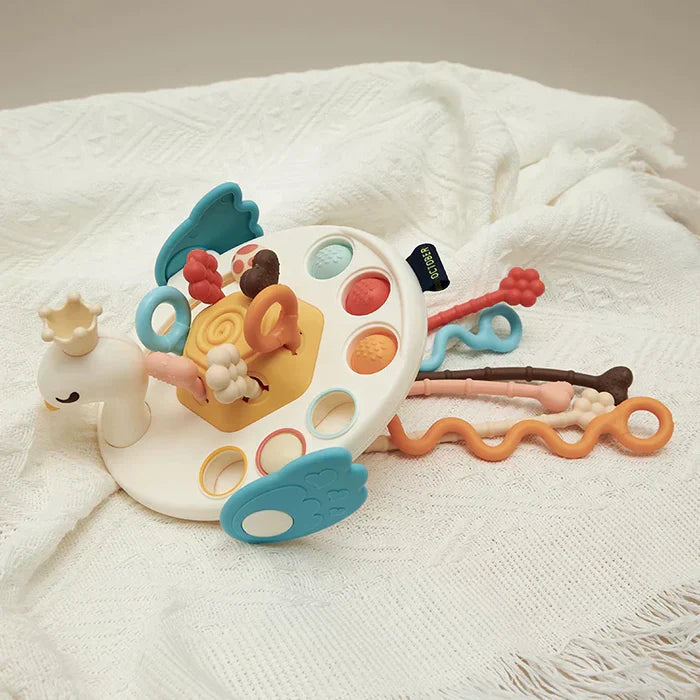 Anneau de Dentition pour Bébé en Plastique ABS Sûr – Jouet Sensoriel Éducatif avec Couleurs Vives et Textures Variées 5