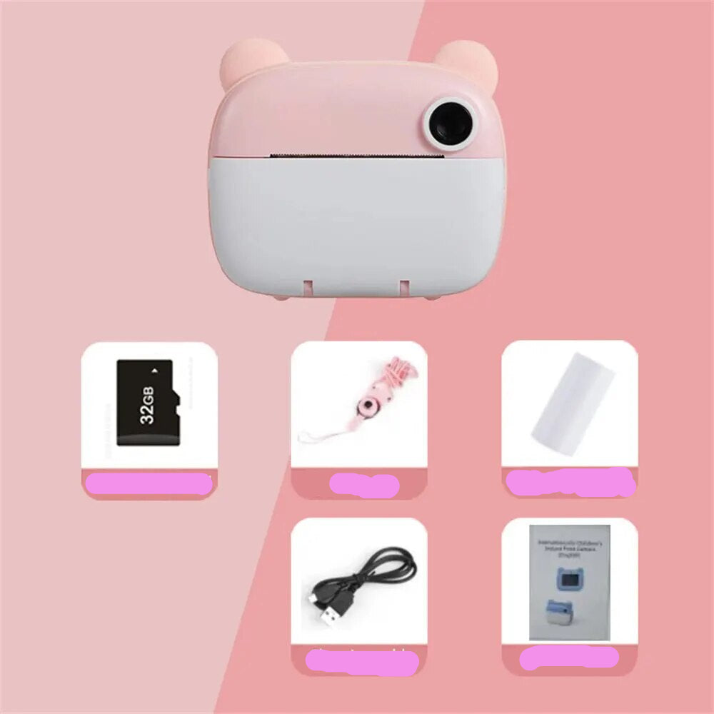 Appareil Photo Instantané pour Enfants avec Imprimante Intégrée - Capturez des Souvenirs Magiques et Imprimez Instantanément 0