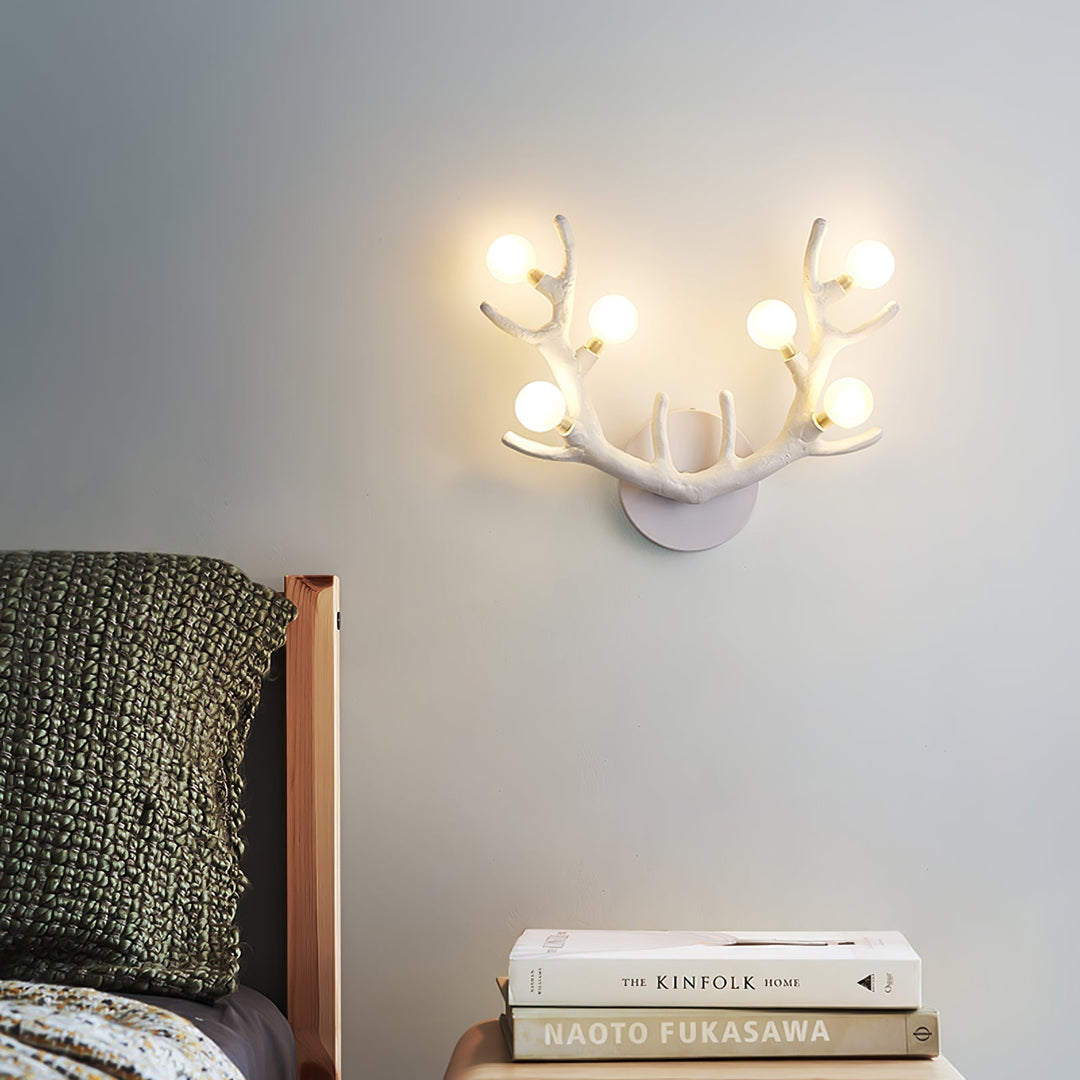 Applique Murale Cerf Élégante en Bois et Métal – Lumière LED Chaude pour Intérieur 0
