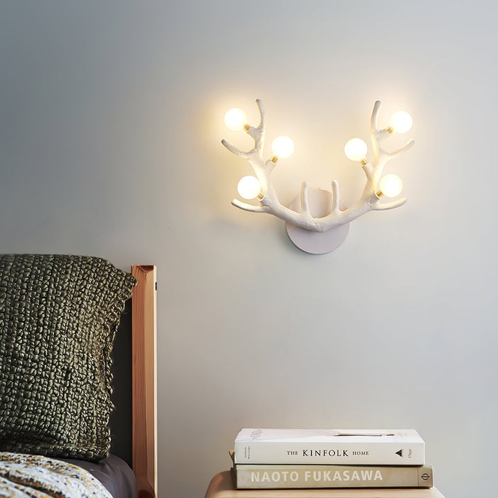 Applique Murale Cerf Élégante en Bois et Métal – Lumière LED Chaude pour Intérieur 0