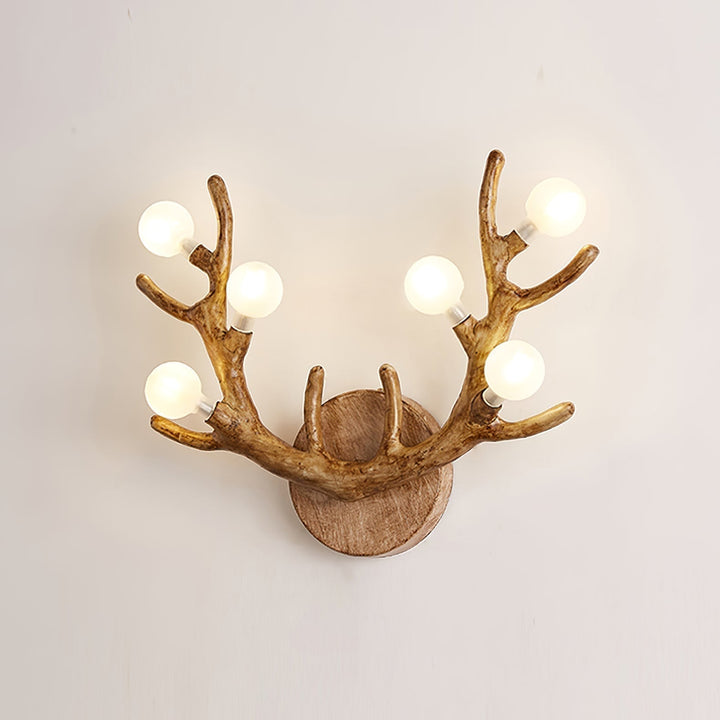 Applique Murale Cerf Élégante en Bois et Métal – Lumière LED Chaude pour Intérieur 7