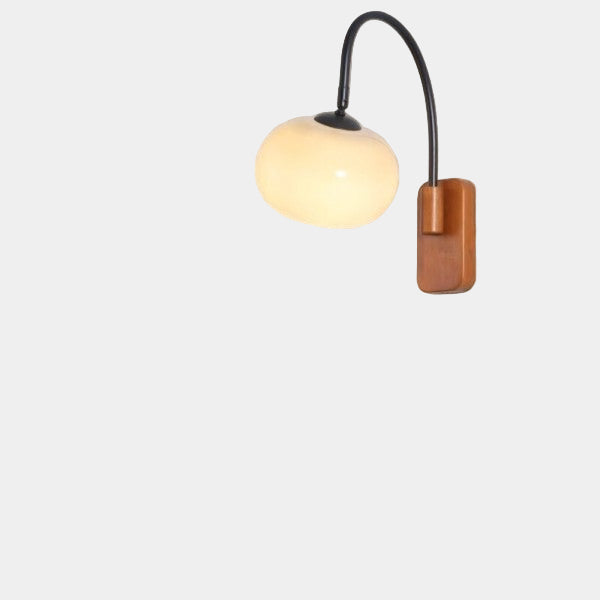 Applique Murale Design Éléganter en Verre Kaki et Bois pour Salon et Chambre - Lumière Chaleureuse et Moderne 0