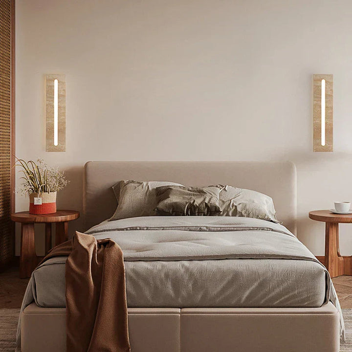 Applique Murale Design Wabi-Sabi en Marbre et Fer – Lampe Murale LED Multifonctionnelle pour Salon et Chambre 0