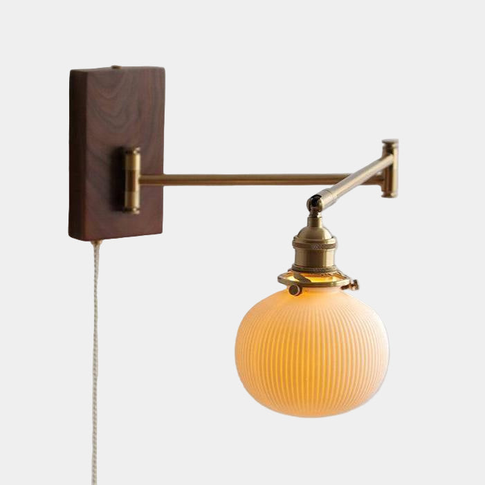 Applique Murale Design en Céramique et Bois pour Chambre ou Salon – Élégante et Moderne, Ampoule Incluse 0