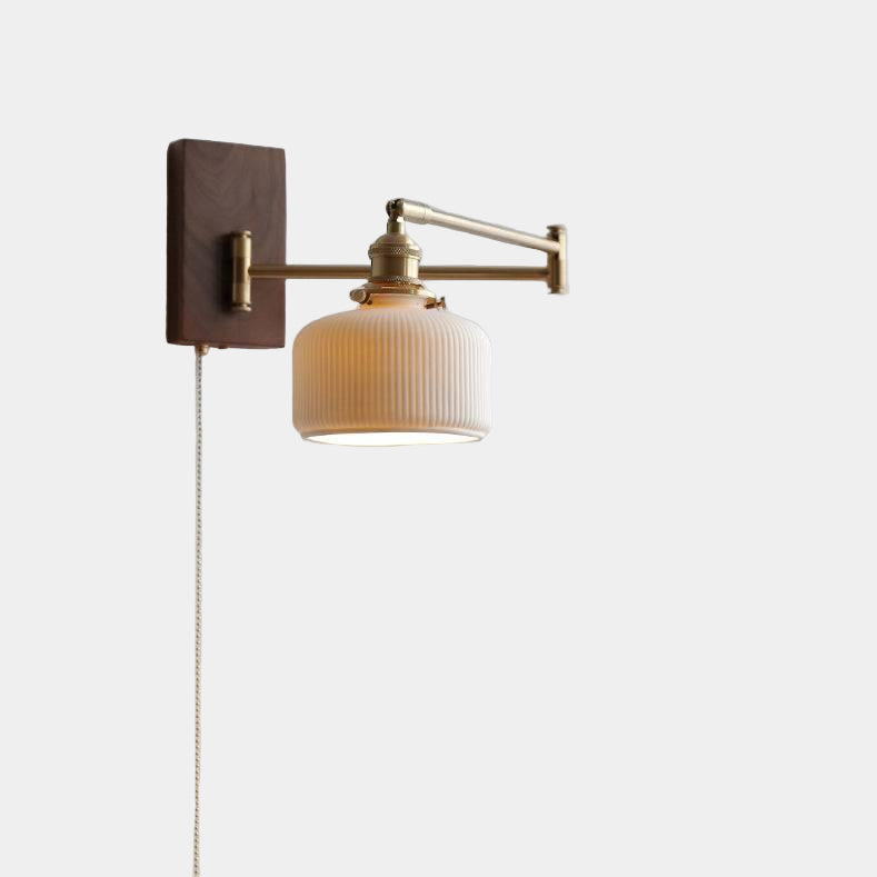 Applique Murale Design en Céramique et Bois pour Chambre ou Salon – Élégante et Moderne, Ampoule Incluse 1