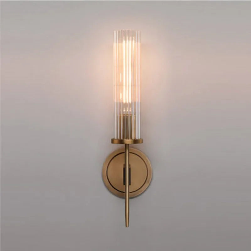 Applique Murale Design en Verre Cannelé avec Finition en Laiton – Luminaire Élégant pour Salon ou Chambre 3