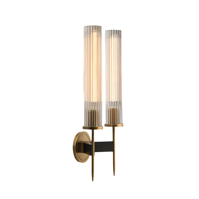 Applique Murale Design en Verre Cannelé avec Finition en Laiton – Luminaire Élégant pour Salon ou Chambre 6