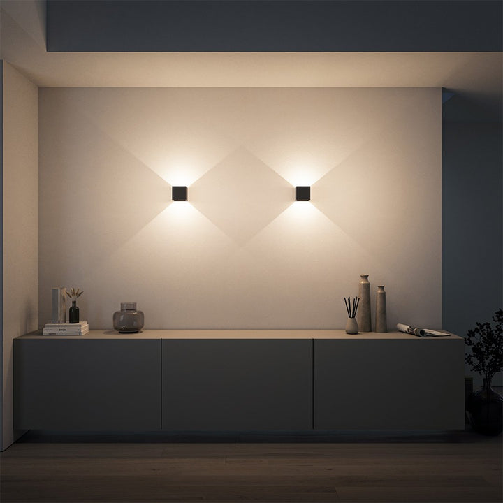 Applique Murale LED Design Moderne Résistante aux Intempéries pour Intérieur et Extérieur - Lumière Chaude 2700K 3