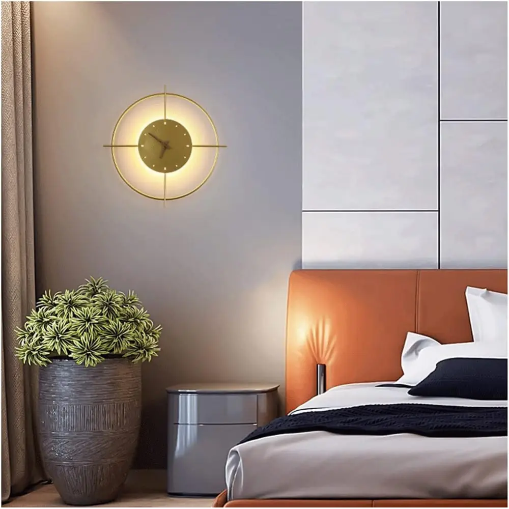 Applique Murale Moderne en Métal Noir – Éclairage Créatif en Forme de Cercle 1