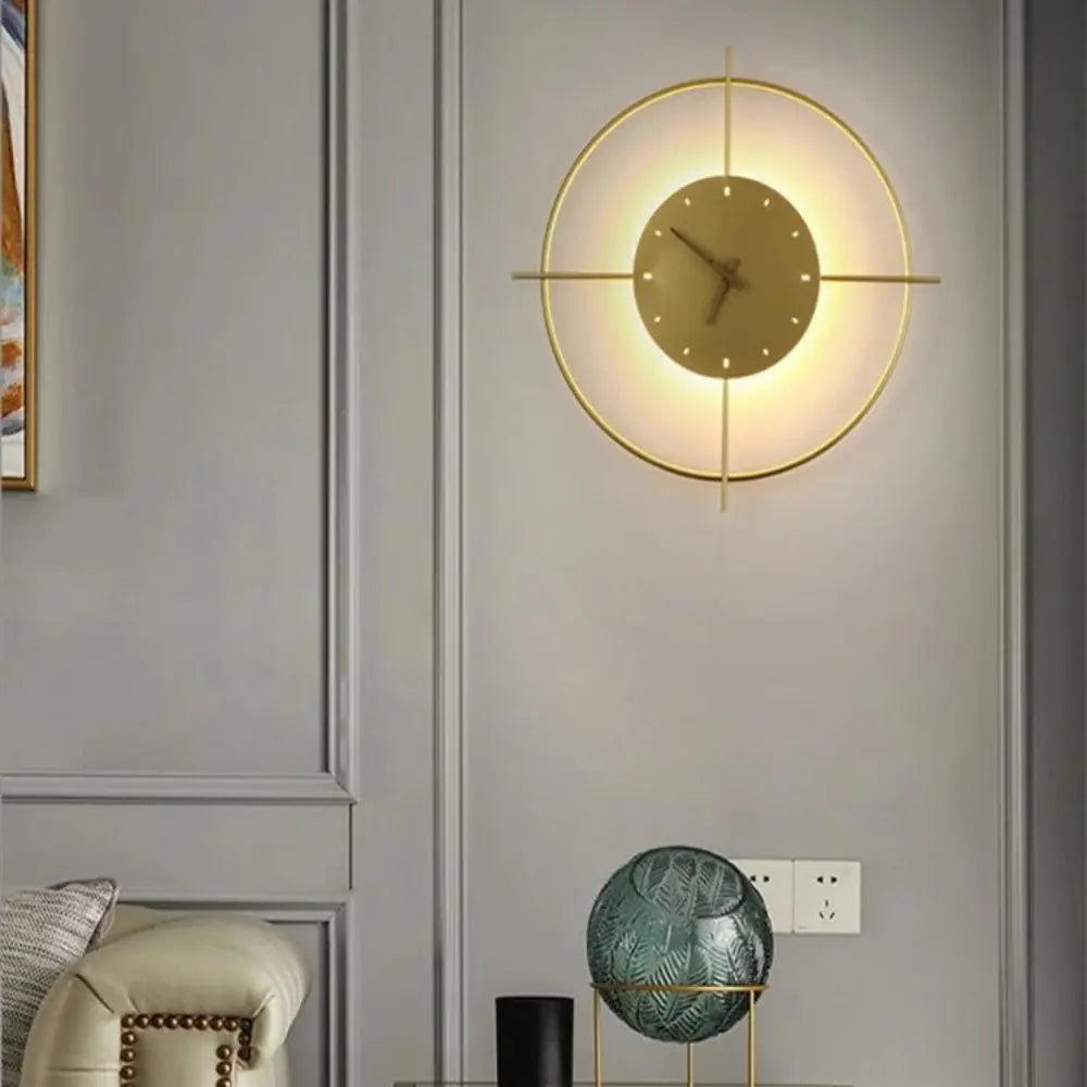 Applique Murale Moderne en Métal Noir – Éclairage Créatif en Forme de Cercle 2