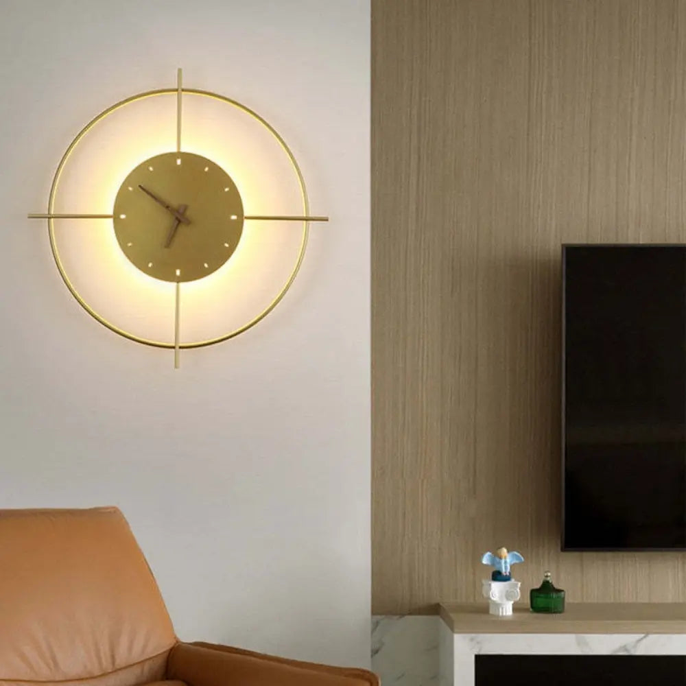 Applique Murale Moderne en Métal Noir – Éclairage Créatif en Forme de Cercle 4