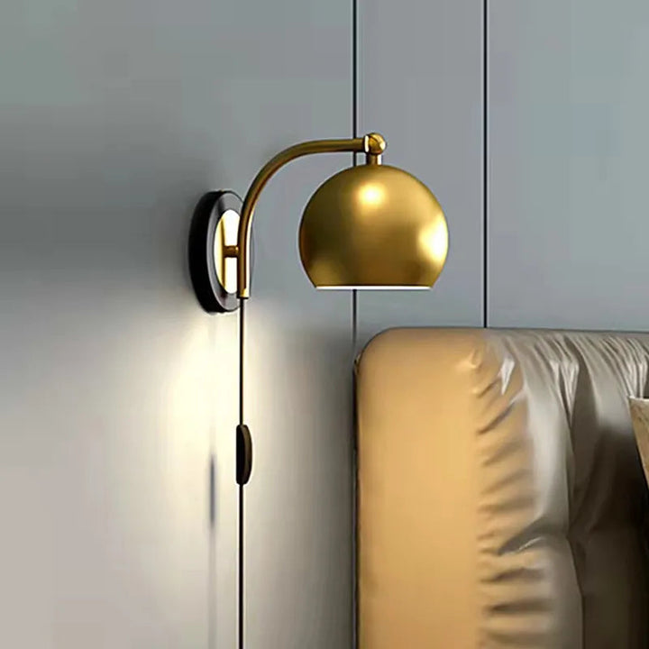 Applique Murale Vintage Design Élégant avec Prise Électrique - Idéale pour Chambre et Salon, Fer et Aluminium, 35 cm 2