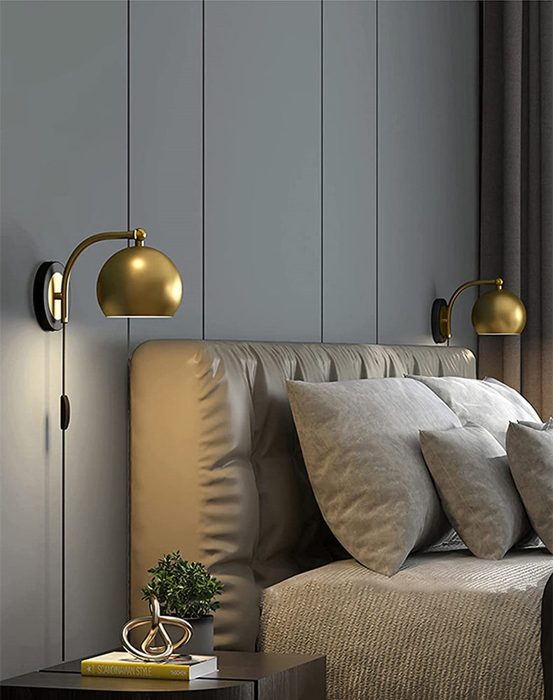 Applique Murale Vintage Design Élégant avec Prise Électrique - Idéale pour Chambre et Salon, Fer et Aluminium, 35 cm 9