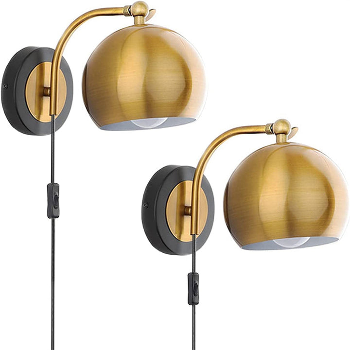 Applique Murale Vintage avec Prise pour Salon - Éclairage Élégant en Fer et Aluminium, Dimensions 35 cm x 18 cm 7