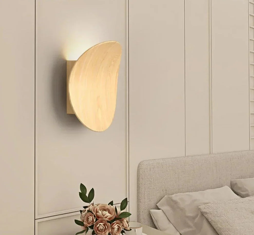 Applique Murale en Bois Moderne avec Lumière Réglable pour Salon et Chambre - Éclairage Chaleureux, 18 cm 1