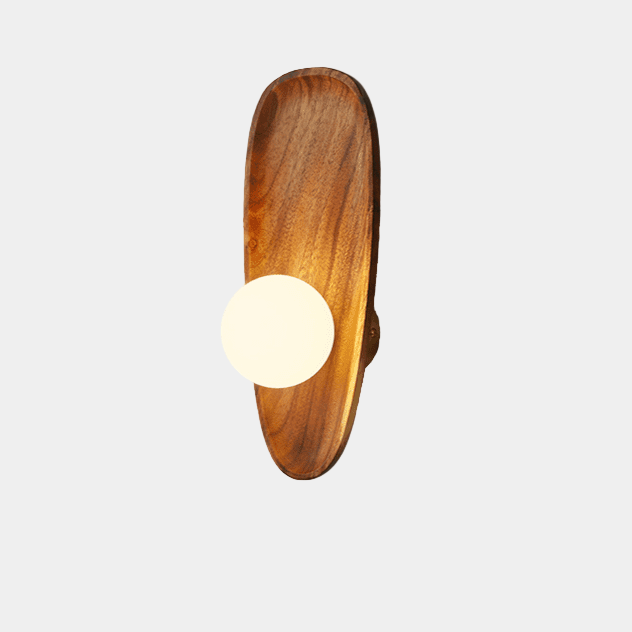 Applique Murale en Bois Naturel – Lampe Murale Élégante pour Chambre et Salon, Design Moderne, Lumière Chaude 0