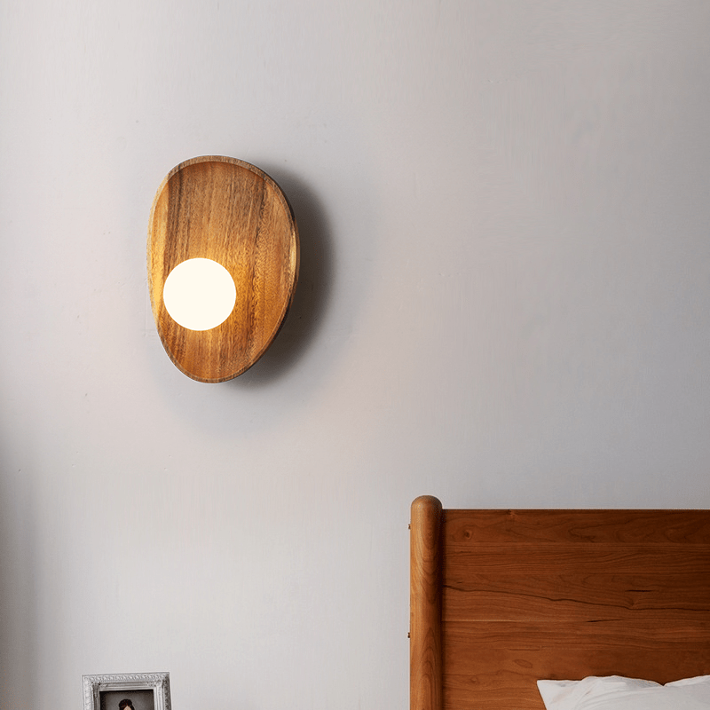 Applique Murale en Bois Naturel – Lampe Murale Élégante pour Chambre et Salon, Design Moderne, Lumière Chaude 2