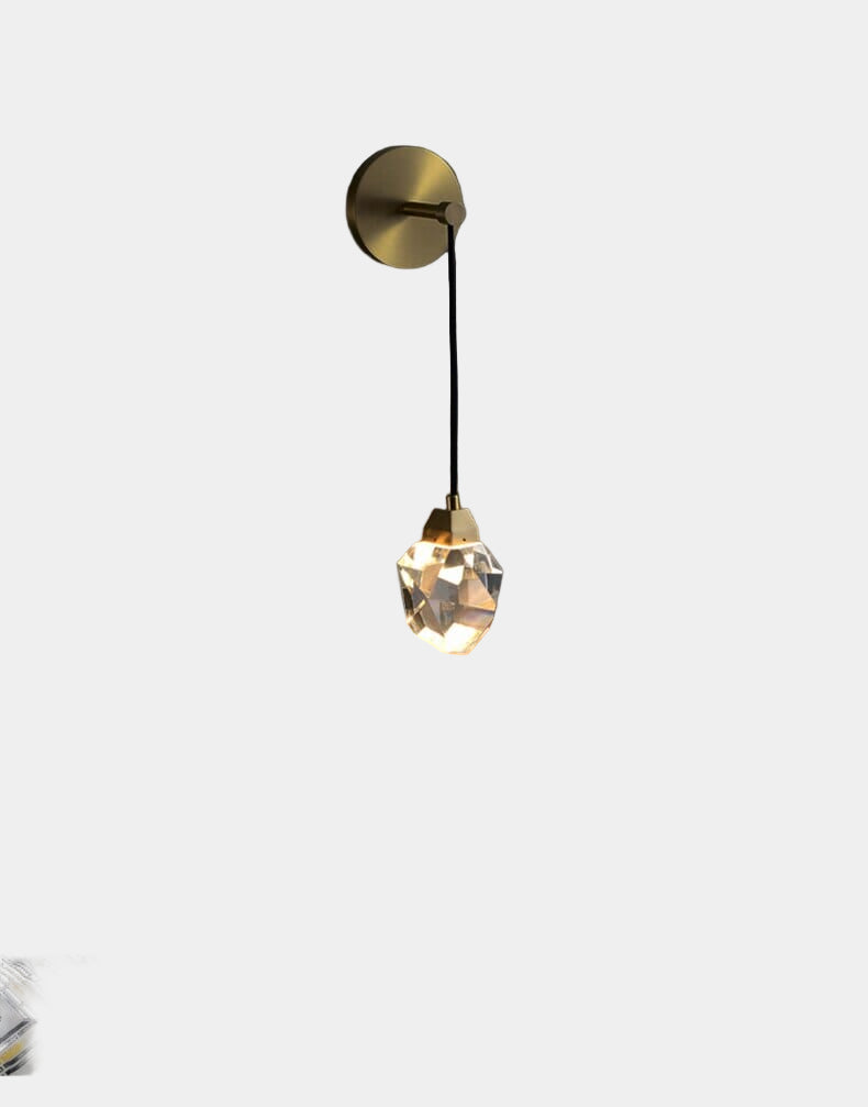 Applique Murale en Cristal et Cuivre – Lampe Murale Réglable pour Chambre ou Salon, Éclairage Élégant et Chaleureux 0