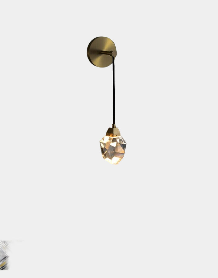Applique Murale en Cristal et Cuivre – Lampe Murale Réglable pour Chambre ou Salon, Éclairage Élégant et Chaleureux 0
