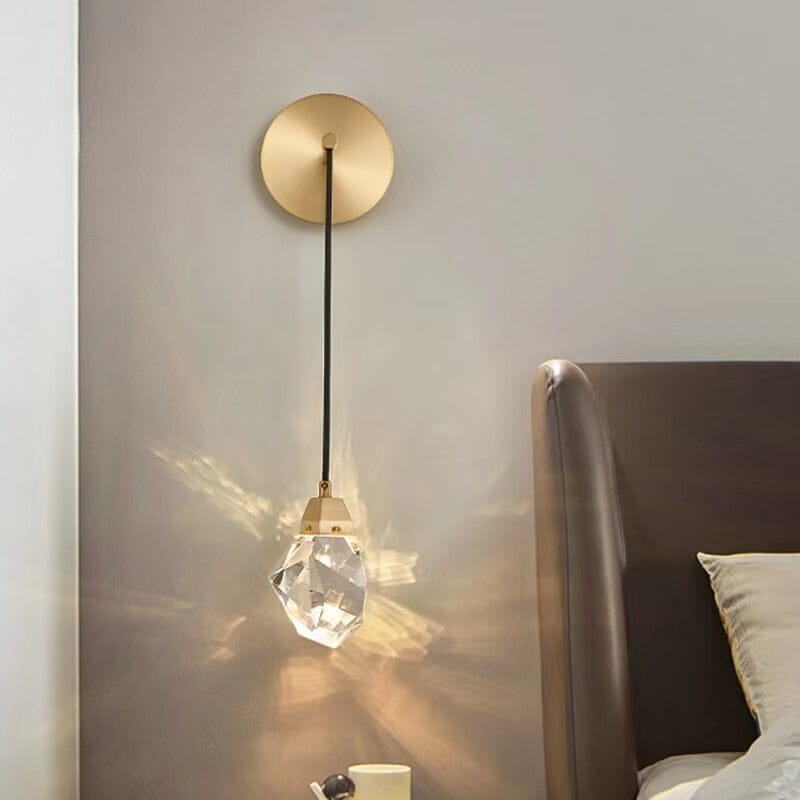 Applique Murale en Cristal et Cuivre – Lampe Murale Réglable pour Chambre ou Salon, Éclairage Élégant et Chaleureux 4