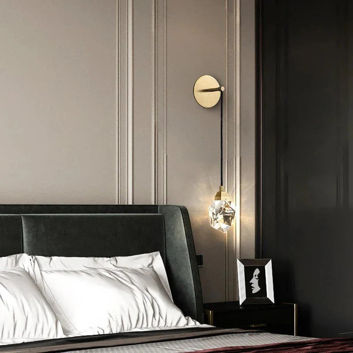 Applique Murale en Cristal et Cuivre – Lampe Murale Réglable pour Chambre ou Salon, Éclairage Élégant et Chaleureux 6