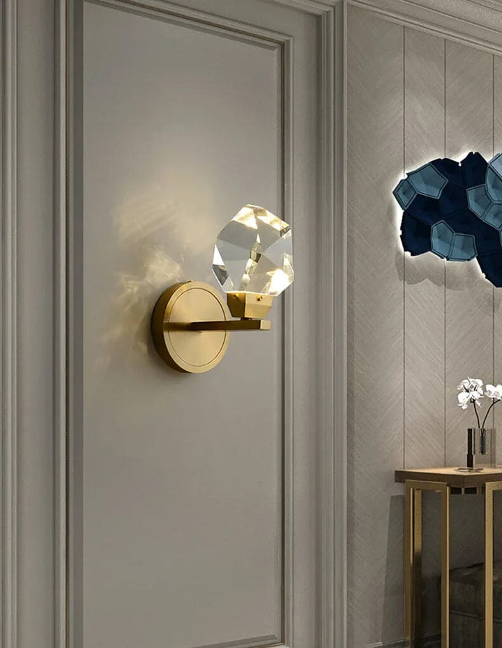 Applique Murale en Cristal et Cuivre – Lampe Murale Réglable pour Chambre ou Salon, Éclairage Élégant et Chaleureux 8