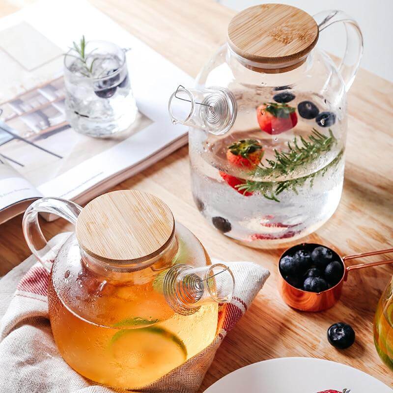 AquaCarina – Pichet en verre élégant pour le thé et l'eau 1