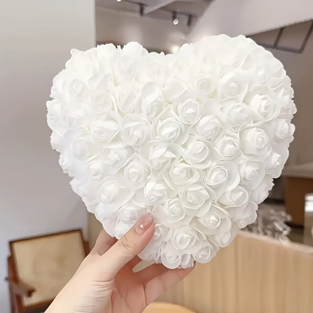 Künstliches Rosenstrauß-Herz Tischdekoration Muttertag