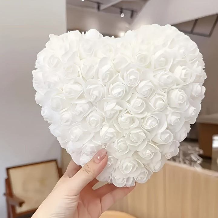 Künstliches Rosenstrauß-Herz Tischdekoration Muttertag