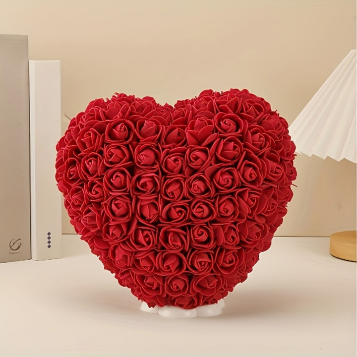 Künstliches Rosenstrauß-Herz Tischdekoration Muttertag