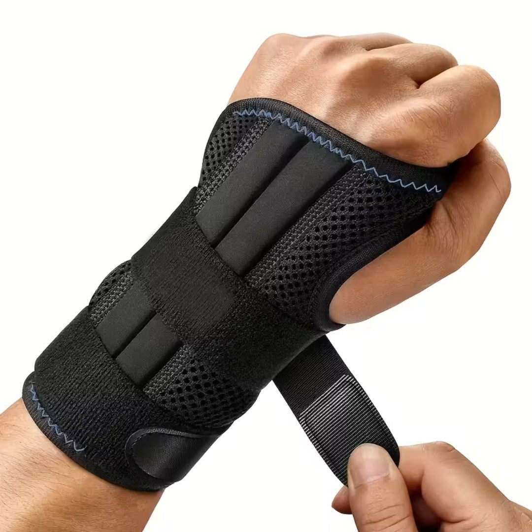 Attelle de poignet professionnelle ajustable avec support ergonomique pour la main et matériau respirant – Taille universelle 0
