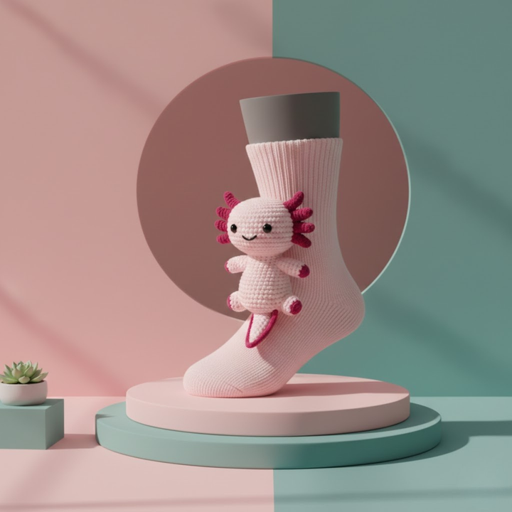 Protiskluzové ponožky unisex zimní zvířecí vzor domácí bačkory