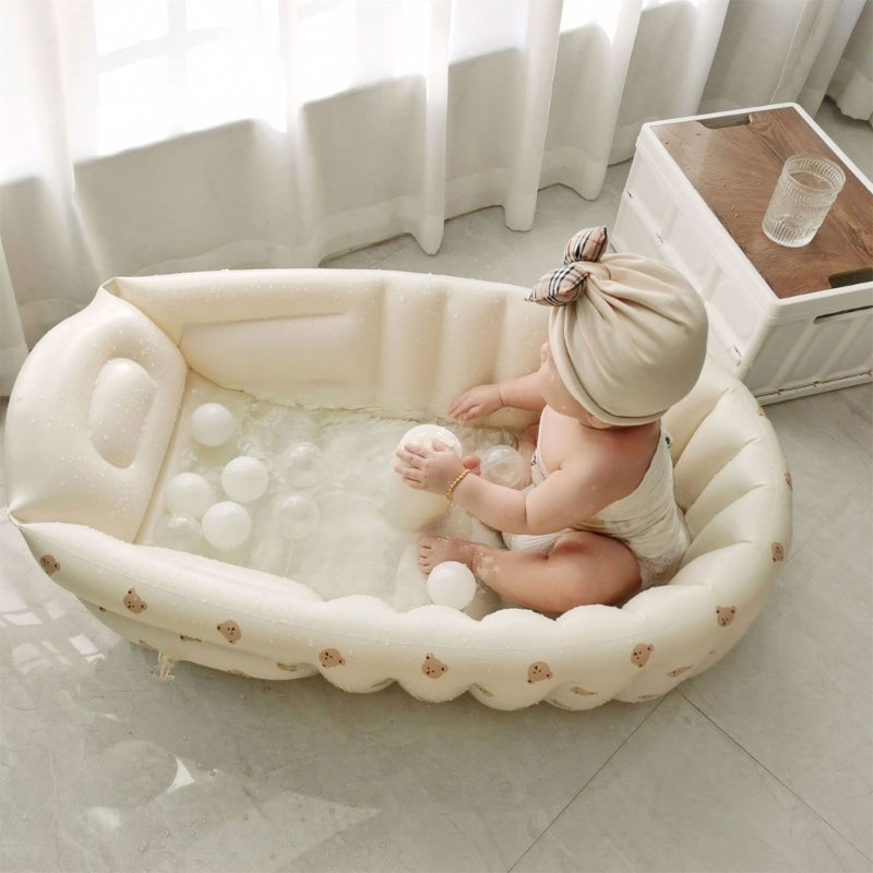 Baignoire Gonflable Sécurisée pour Enfant – Portable et Pratique, 90 cm en Plastique, Idéale pour Maison et Voyage 1