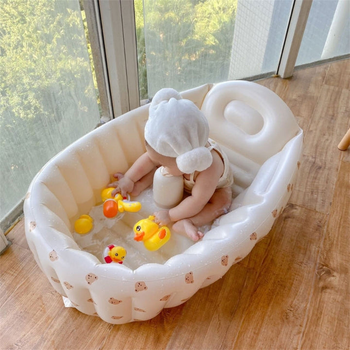 Baignoire Gonflable Sécurisée pour Enfant – Portable et Pratique, 90 cm en Plastique, Idéale pour Maison et Voyage 2