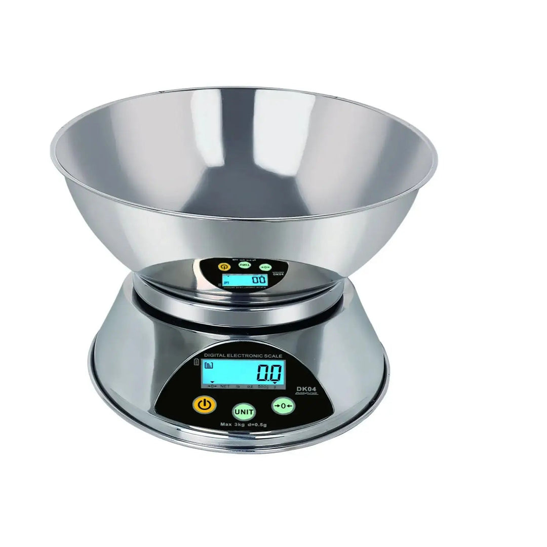 Balance de Cuisine Précise en Acier Inoxydable avec Écran LCD – Mesure en Grammes et Onces, Capacité 6 kg, Précision 0,1 g 0