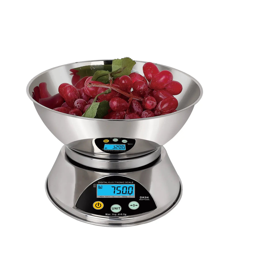 Balance de Cuisine Précise en Acier Inoxydable avec Écran LCD – Mesure en Grammes et Onces, Capacité 6 kg, Précision 0,1 g 1