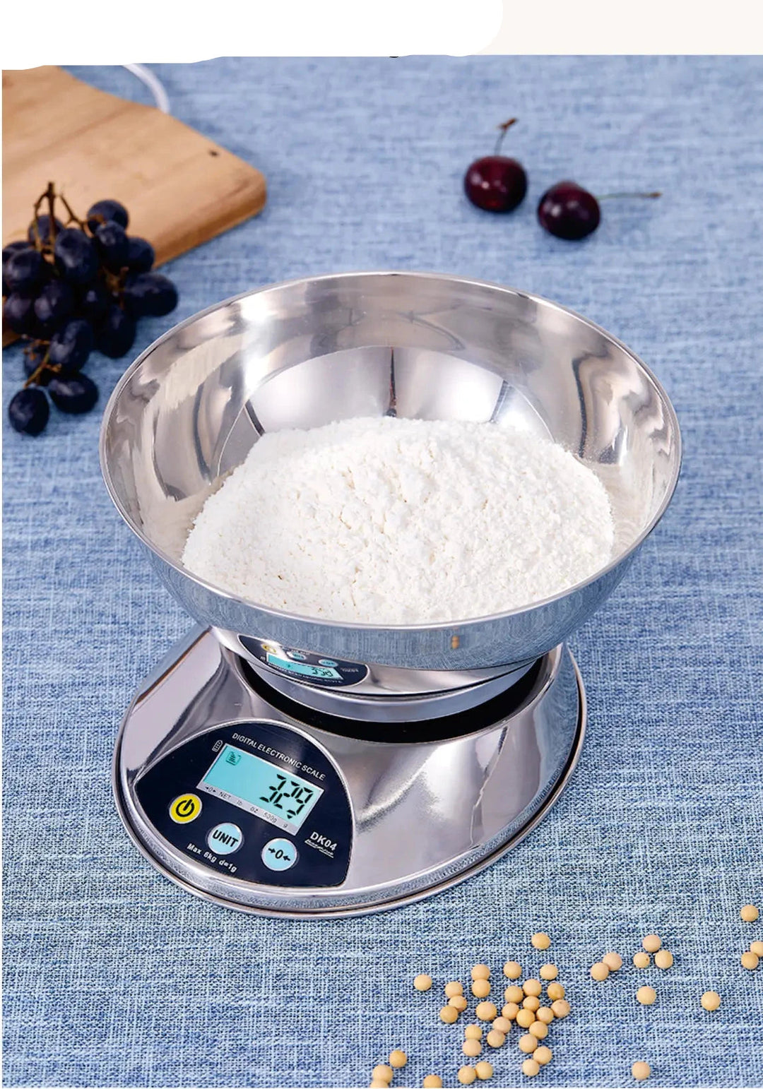 Balance de Cuisine Précise en Acier Inoxydable avec Écran LCD – Mesure en Grammes et Onces, Capacité 6 kg, Précision 0,1 g 2