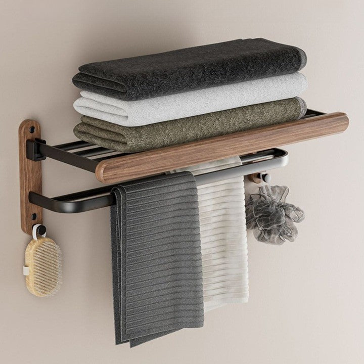 Bar de Rangement Élégant en Bois pour Salle de Bain – Meuble Rangement Minimaliste et Pratique, Couleur Marron 0