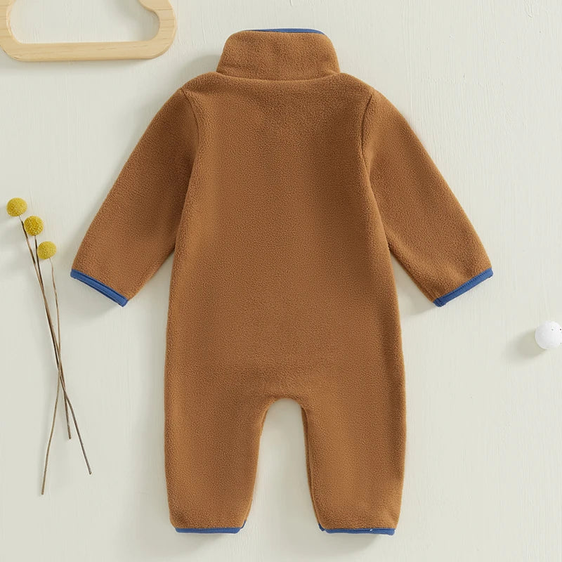 Barboteuse Douillette pour Tout-Petits en Peluche Chaude avec Manches Longues et Poches – Confort Automne/Hiver 6