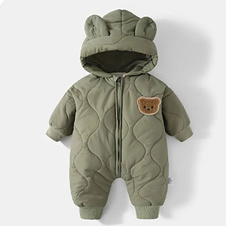 Barboteuse d'Hiver pour Tout-Petit avec Motif d'Ours en Peluche – Confort et Chaleur 0
