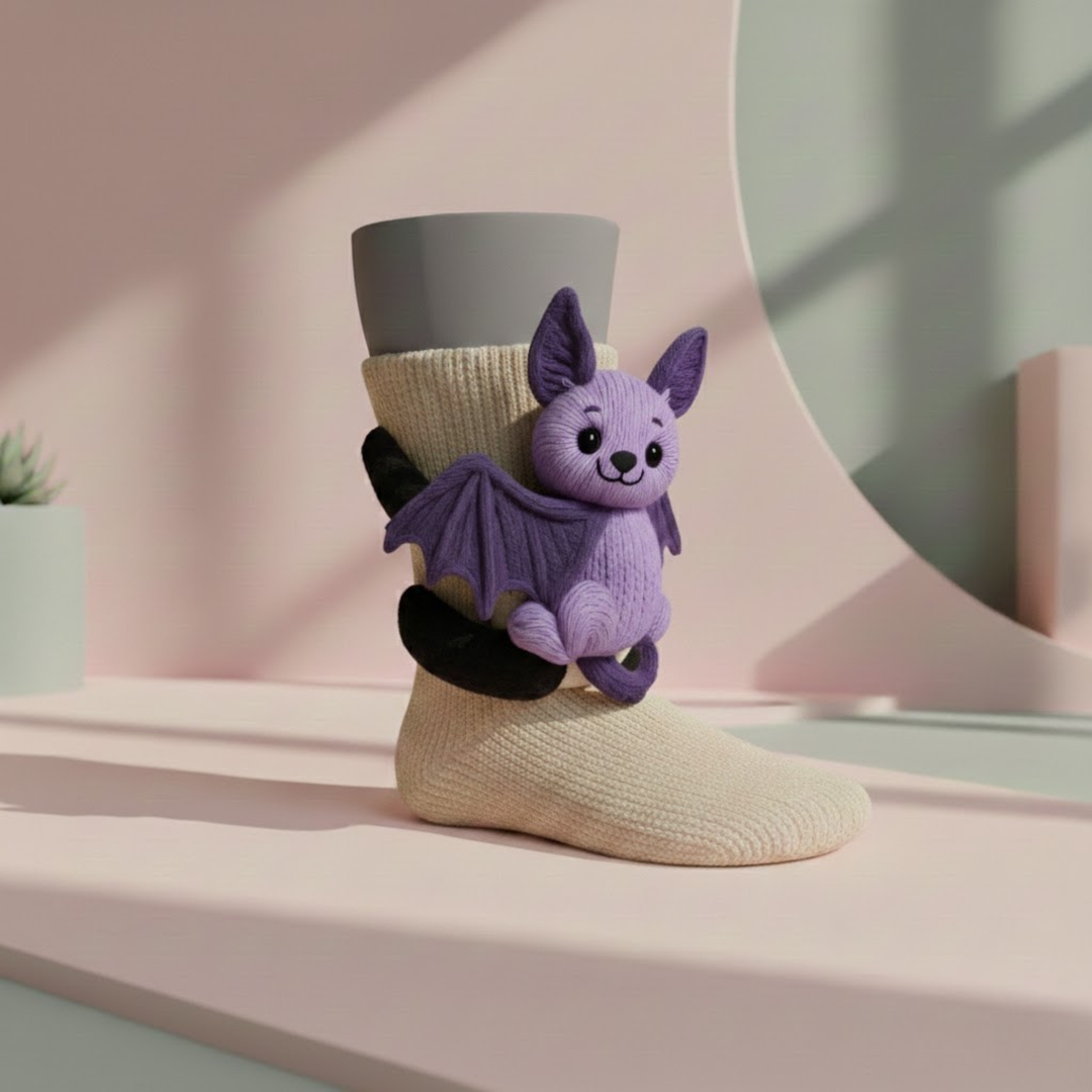 Protiskluzové ponožky unisex zimní zvířecí vzor domácí bačkory