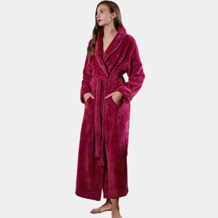 Bathrobe Long Thermal Flannel Winter Robe Women