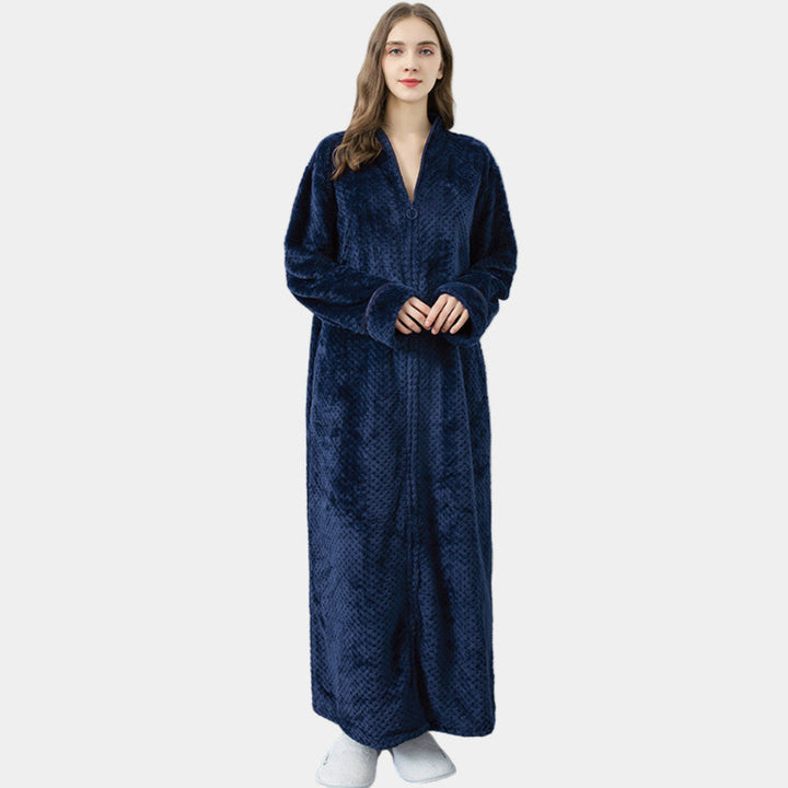 Bathrobe Long Thermal Flannel Winter Robe Women