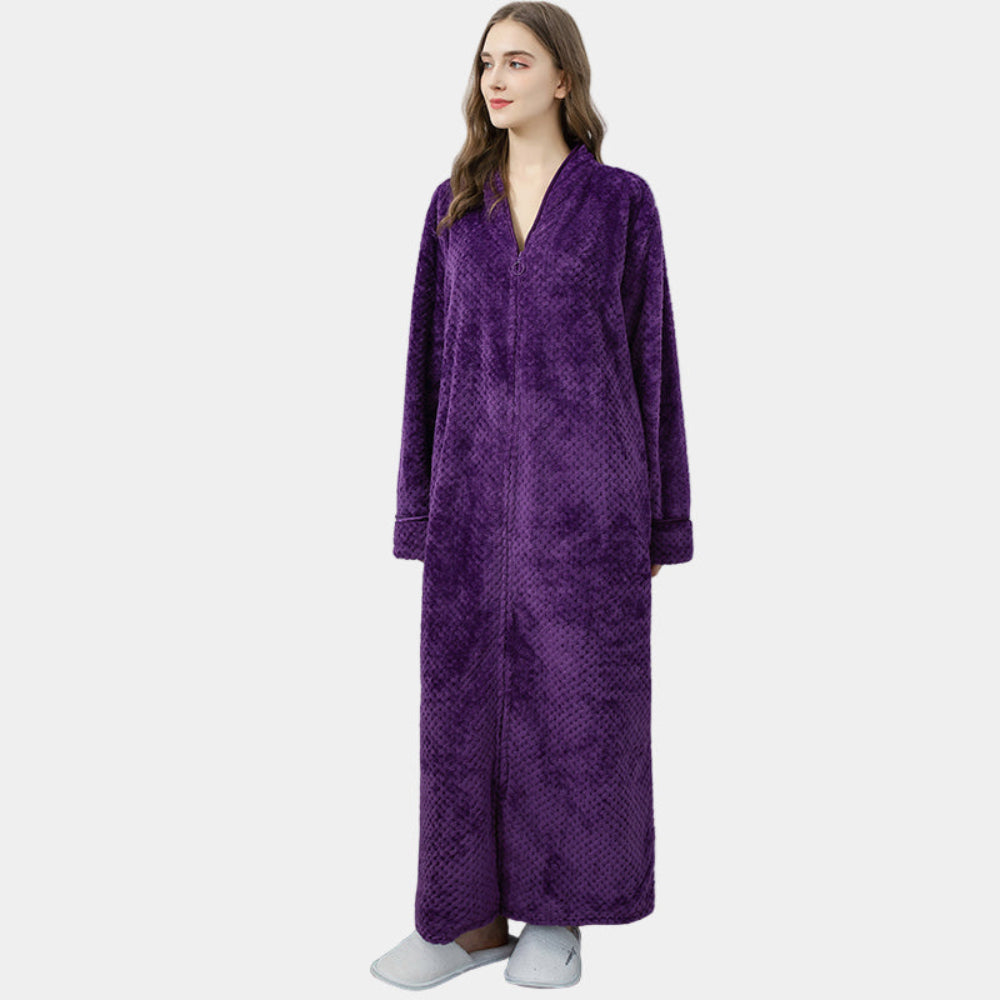 Bathrobe Long Thermal Flannel Winter Robe Women