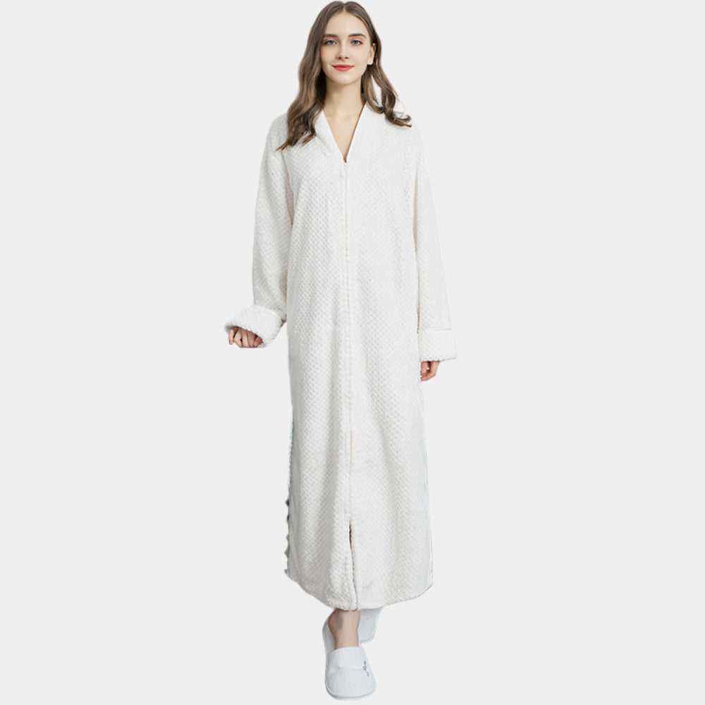 Bathrobe Long Thermal Flannel Winter Robe Women