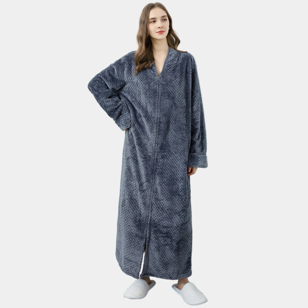 Bathrobe Long Thermal Flannel Winter Robe Women