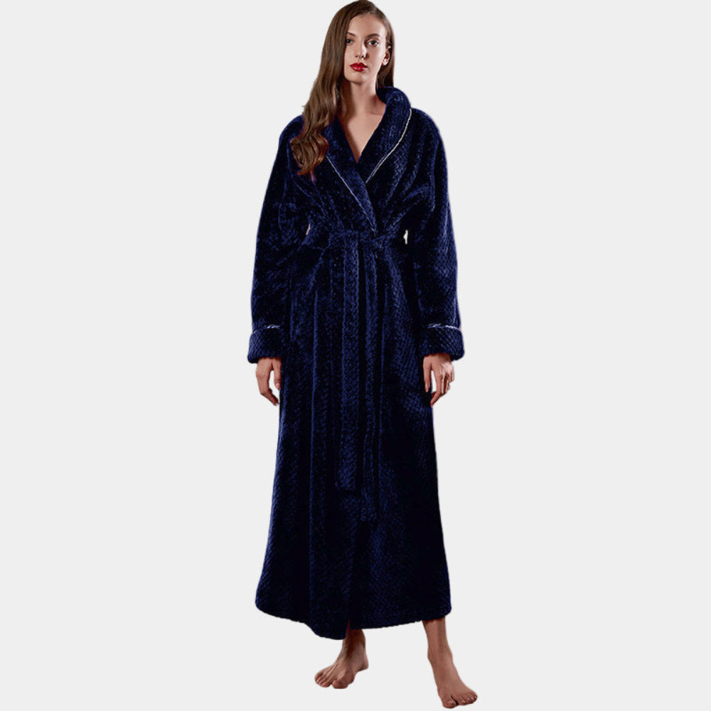 Bathrobe Long Thermal Flannel Winter Robe Women