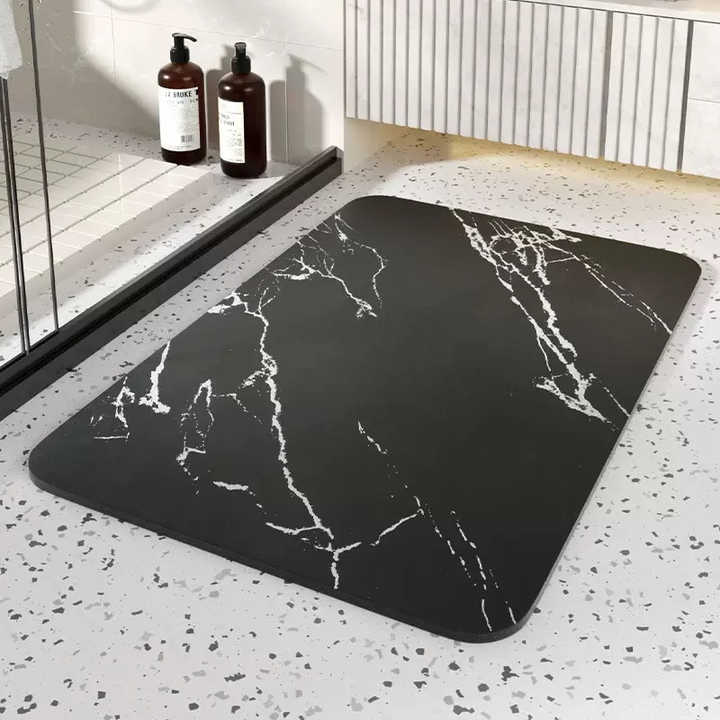 Tappetino da bagno ad asciugatura rapida in pietra diatomea antiscivolo tappeto in marmo