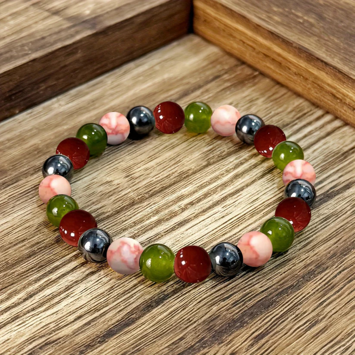 Perlenarmband Muttertag Natürlicher Stein Heilung Stretchband
