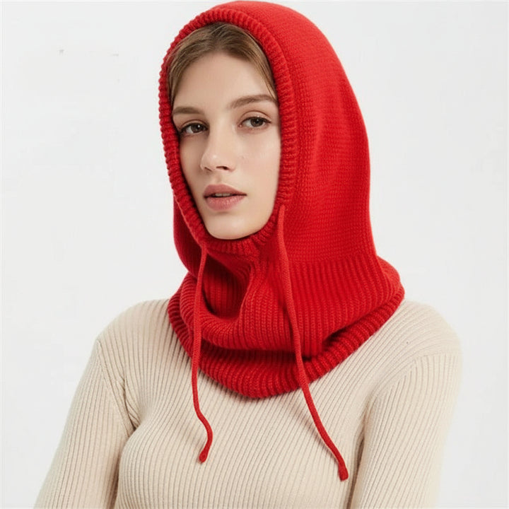 Cappello Invernale Lavorato Maglia Cappuccio Regolabile